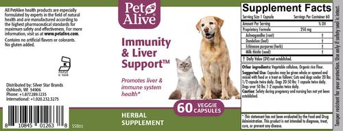 Show full view: PetAlive Immunity & Liver Support Dog & Cat Supplement, 60 count slide 3 of 4