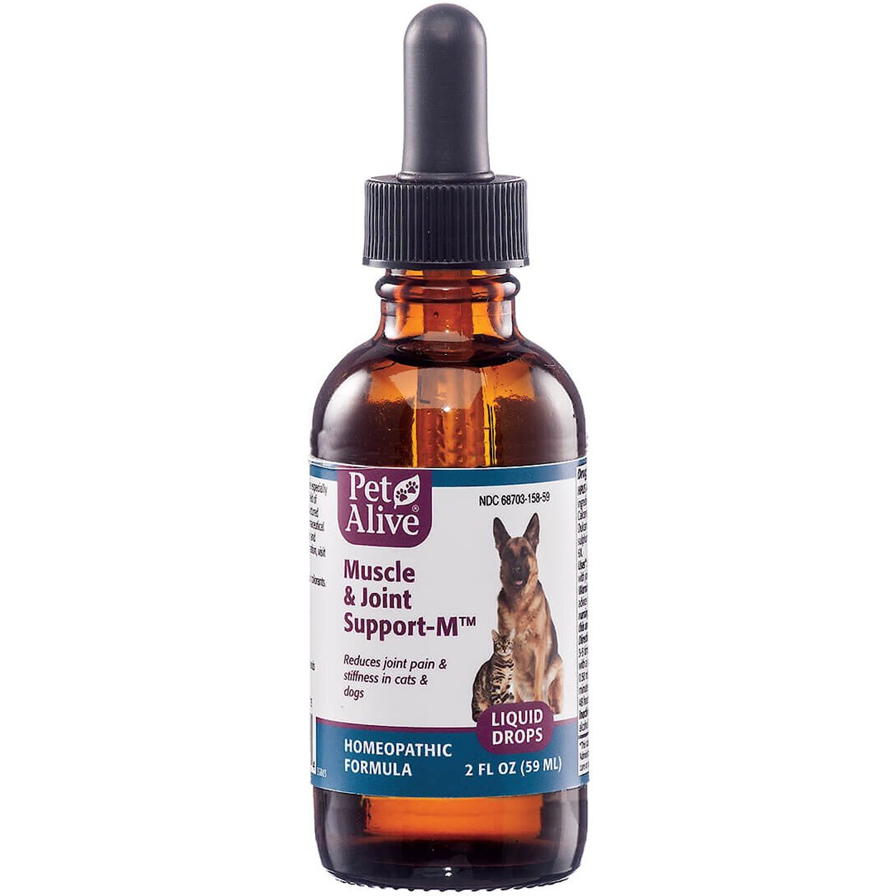 PetAlive Muscle & Joint Support-M Homeopathic Medicine for Joint Pain/Arthritis for Dogs & Cats, 2-fl oz bottle