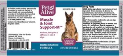 PetAlive Muscle & Joint Support-M Homeopathic Medicine for Joint Pain/Arthritis for Dogs & Cats, 2-fl oz bottle slide 2 of 4