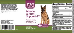 PetAlive Muscle & Joint Support-S Dog & Cat Supplement, 60 count slide 2 of 4