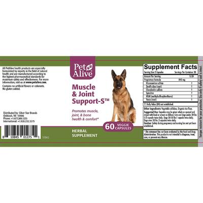 Show full view: PetAlive Muscle & Joint Support-S Dog & Cat Supplement, 60 count slide 3 of 5