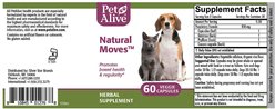 PetAlive Natural Moves Bowel Health Dog & Cat Supplement, 60 count slide 2 of 4