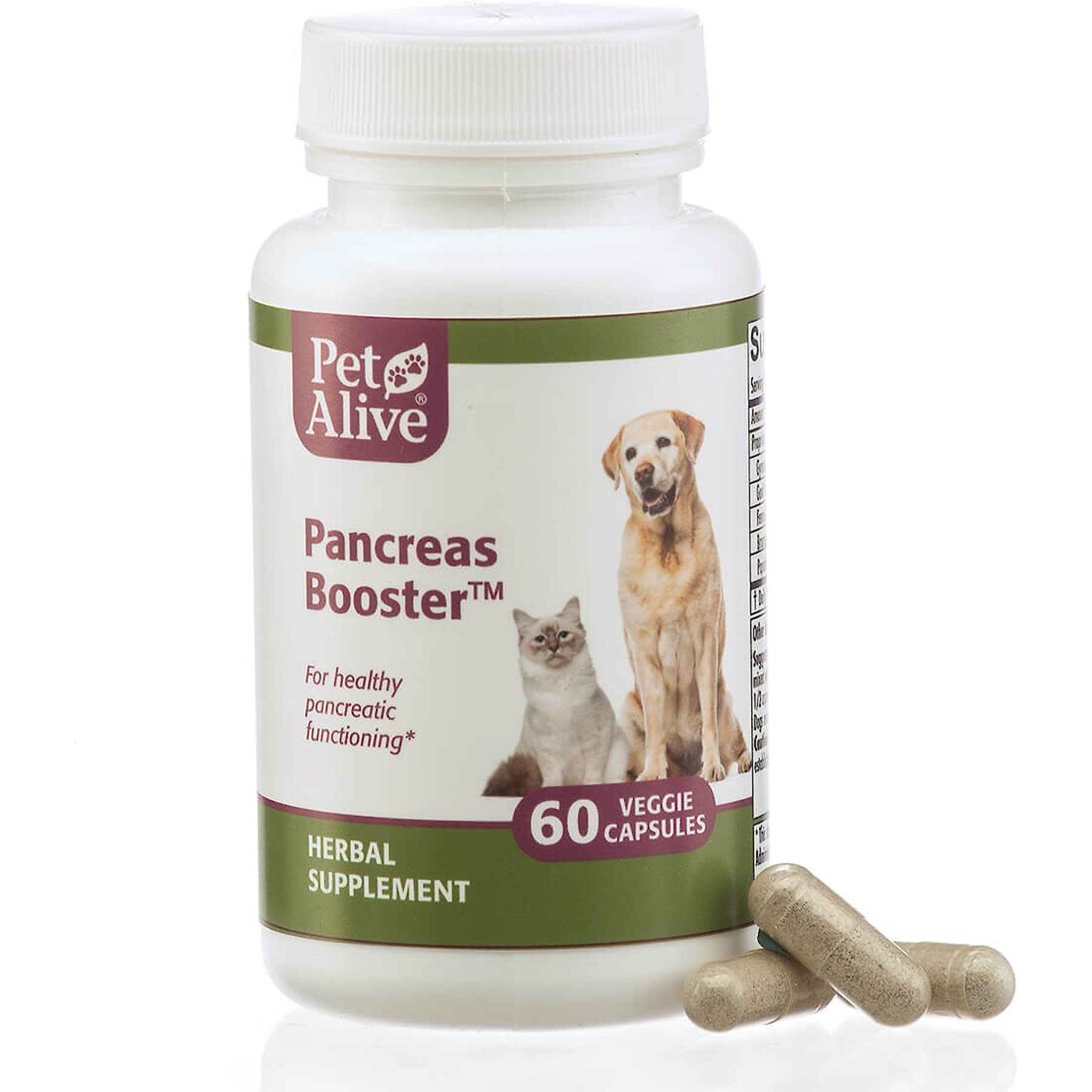PetAlive Pancreas Booster Dog & Cat Supplement, 60 count