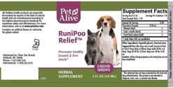 PetAlive RuniPoo Relief Dog & Cat Supplement, 2-fl oz bottle slide 2 of 4