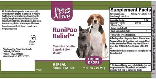Show full view: PetAlive RuniPoo Relief Dog & Cat Supplement, 2-fl oz bottle slide 3 of 5