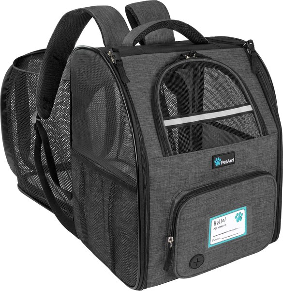 Show full view: PetAmi Airline Approved Backpack Dog & Cat Carrier, Charcoal slide 1 of 8