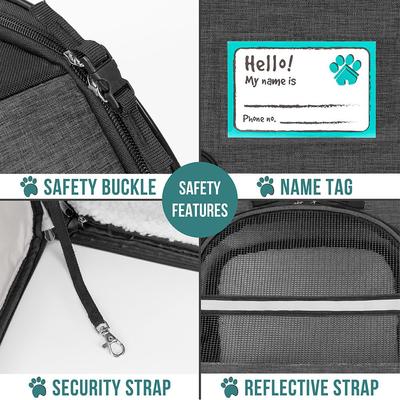 Show full view: PetAmi Airline Approved Backpack Dog & Cat Carrier, Charcoal slide 5 of 8