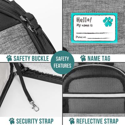 Show full view: PetAmi Airline Approved Backpack Dog & Cat Carrier, Gray slide 5 of 8