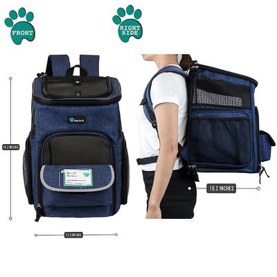 Show full view: PetAmi Airline Approved Backpack Dog & Cat Carrier, Navy slide 3 of 9