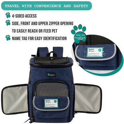 Show full view: PetAmi Airline Approved Backpack Dog & Cat Carrier, Navy slide 4 of 9