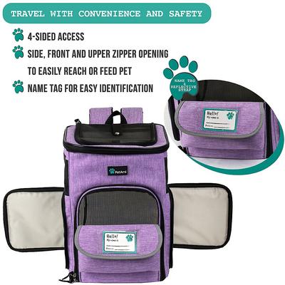 Show full view: PetAmi Airline Approved Backpack Dog & Cat Carrier, Purple slide 5 of 10