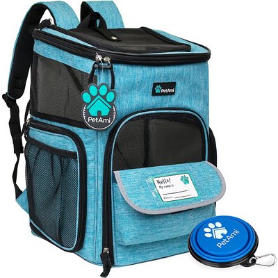PetAmi PetAmi Airline Approved Backpack Dog & Cat Carrier, Turquoise