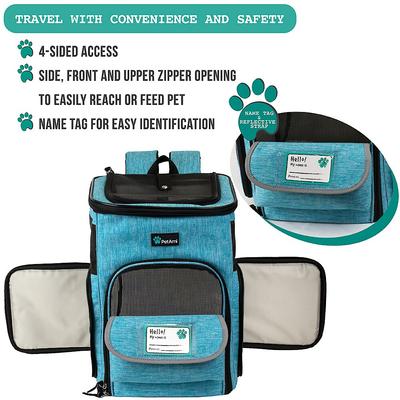 Show full view: PetAmi Airline Approved Backpack Dog & Cat Carrier, Turquoise slide 4 of 9