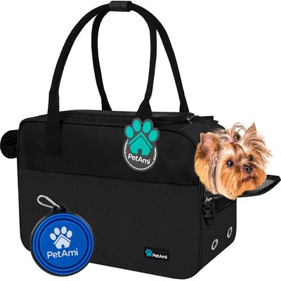 PetAmi PetAmi Airline Approved Bag Dog & Cat Carrier, Black