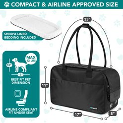 PetAmi Airline Approved Bag Dog & Cat Carrier, Black slide 2 of 7