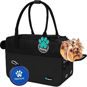PetAmi Airline Approved Bag Dog & Cat Carrier, Black