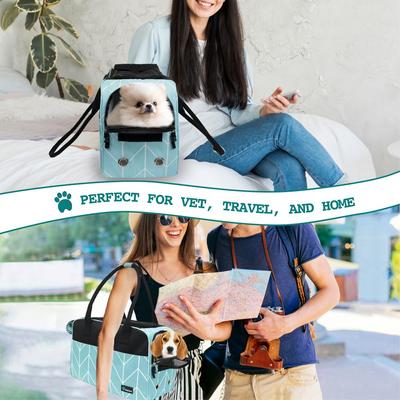Show full view: PetAmi Airline Approved Bag Dog & Cat Carrier, Chevron Teal slide 7 of 7