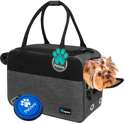PetAmi PetAmi Airline Approved Bag Dog & Cat Carrier, Heather Charcoal