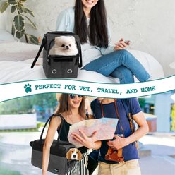 PetAmi Airline Approved Bag Dog & Cat Carrier, Heather Charcoal slide 2 of 7