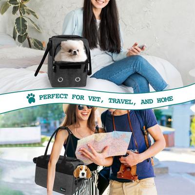 Show full view: PetAmi Airline Approved Bag Dog & Cat Carrier, Heather Charcoal slide 7 of 7