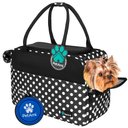 PetAmi Airline Approved Bag Dog & Cat Carrier, Polka Dot Black