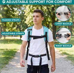 PetAmi Airline Approved Expandable Backpack Dog & Cat Carrier, Turquoise slide 2 of 7