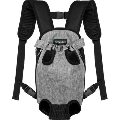 PetAmi PetAmi Front-Carrier Dog & Cat Carrier, Heather Grey, Large