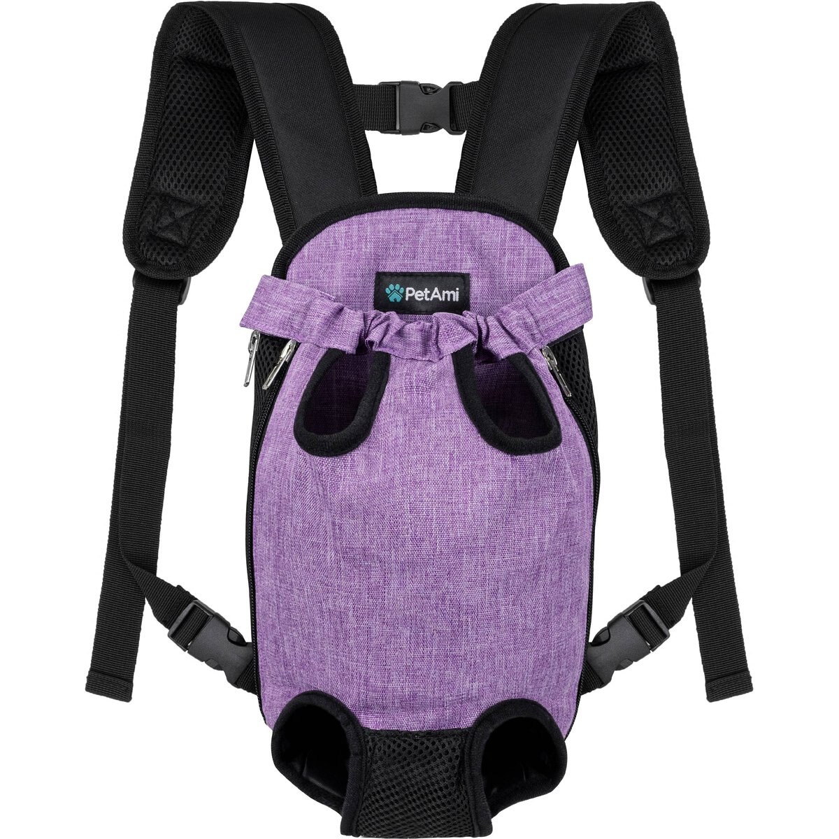 PetAmi Front-Carrier Dog & Cat Carrier, Purple, Large