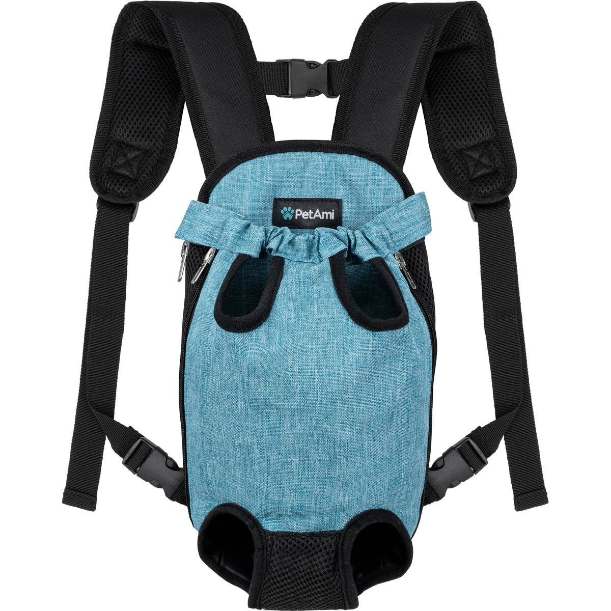 PetAmi Front-Carrier Dog & Cat Carrier, Sea Blue, Large