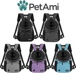PetAmi Airline Approved Front Chest Small Dog & Cat Backpack Carrier, Dark Gray, Large slide 2 of 7