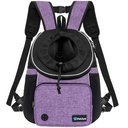 PetAmi Airline Approved Front Chest Small Dog & Cat Backpack Carrier, Purple, Large