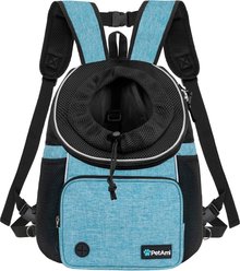 PetAmi Airline Approved Front Chest Small Dog & Cat Backpack Carrier, Teal Blue, Medium