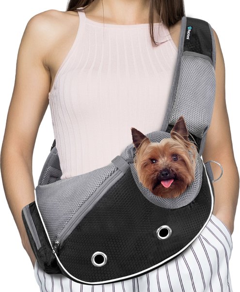 Show full view: PetAmi Airline Approved Sling Dog & Cat Carrier, Black, Medium slide 1 of 8