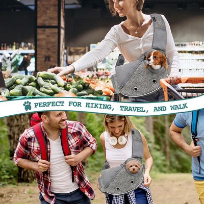 Show full view: PetAmi Airline Approved Sling Dog & Cat Carrier, Gray, Small slide 6 of 9