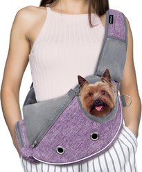 PetAmi Airline Approved Sling Dog & Cat Carrier, Purple, Small