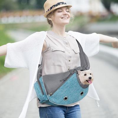 Show full view: PetAmi Airline Approved Sling Dog & Cat Carrier, Teal Blue, Small slide 6 of 9