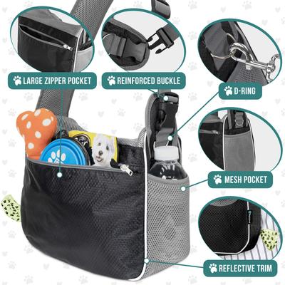 Show full view: PetAmi Airline Approved Sling Small Dog & Cat Carrier, Black slide 4 of 7