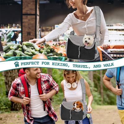 Show full view: PetAmi Airline Approved Sling Small Dog & Cat Carrier, Gray slide 6 of 7