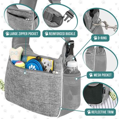 Show full view: PetAmi Airline Approved Sling Small Dog & Cat Carrier, Gray slide 4 of 7