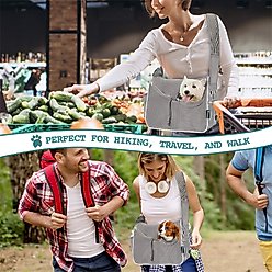 PetAmi Airline Approved Sling Small Dog & Cat Carrier, Stripe Black slide 2 of 7