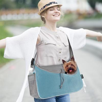 Show full view: PetAmi Airline Approved Sling Small Dog & Cat Carrier, Teal Blue slide 5 of 7