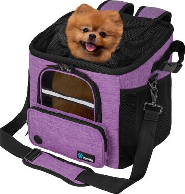 Show full view: PetAmi Bike Basket Bag Dog & Cat Carrier, Purple slide 3 of 10
