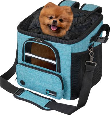 Show full view: PetAmi Bike Basket Bag Dog & Cat Carrier, Teal Blue slide 3 of 10