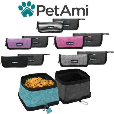 Show full view: PetAmi Collapsible Polyester Dog & Cat Bowl, 2 count, Black, 14-cup slide 7 of 7