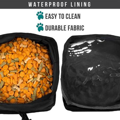 Show full view: PetAmi Collapsible Polyester Dog & Cat Bowl, 2 count, Black, 14-cup slide 4 of 7