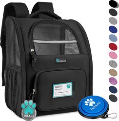 PetAmi Deluxe Backpack Dog & Cat Carrier, Black slide 2 of 7