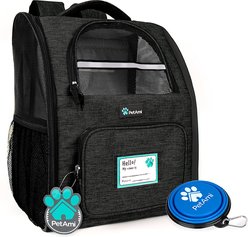 PetAmi Deluxe Backpack Dog & Cat Carrier, Charcoal