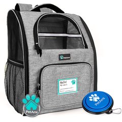 PetAmi Deluxe Backpack Dog & Cat Carrier, Heather Gray