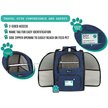 Show in main carousel: PetAmi Deluxe Backpack Dog & Cat Carrier, Heather Navy slide 4 of 10