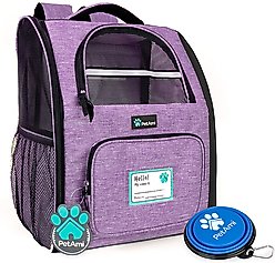 PetAmi Deluxe Backpack Dog & Cat Carrier, Heather Purple